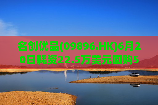 名创优品(09896.HK)6月20日耗资22.5万美元回购5.2万股