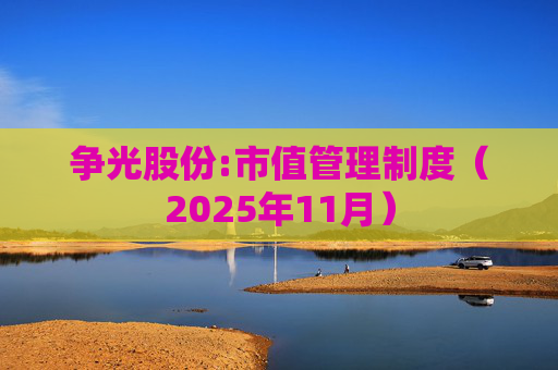 争光股份:市值管理制度(2025年11月)