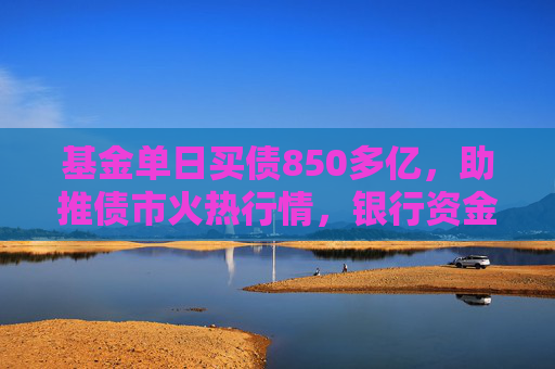 基金单日买债850多亿，助推债市火热行情，银行资金止盈撤离