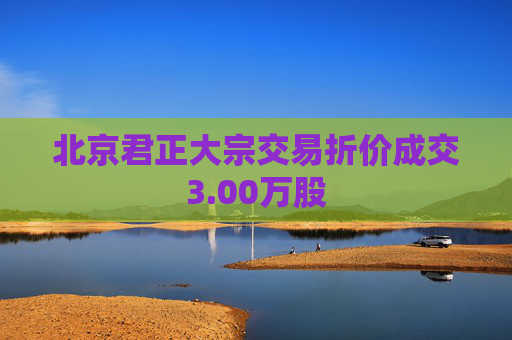 北京君正大宗交易折价成交3.00万股
