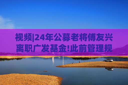 视频|24年公募老将傅友兴离职广发基金!此前管理规模超100亿