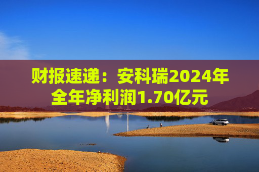 财报速递：安科瑞2024年全年净利润1.70亿元