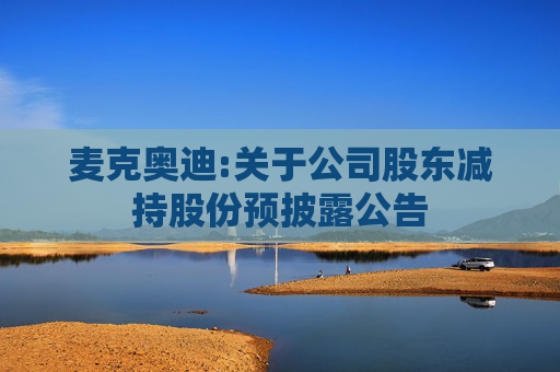 麦克奥迪:关于公司股东减持股份预披露公告  第1张