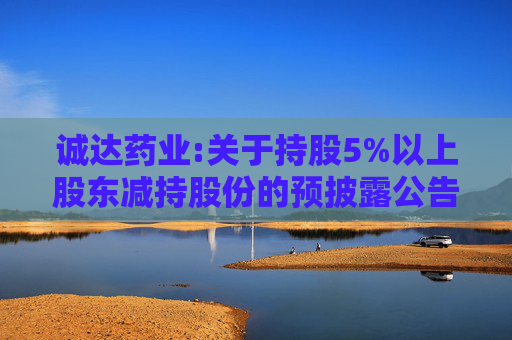 诚达药业:关于持股5%以上股东减持股份的预披露公告  第1张