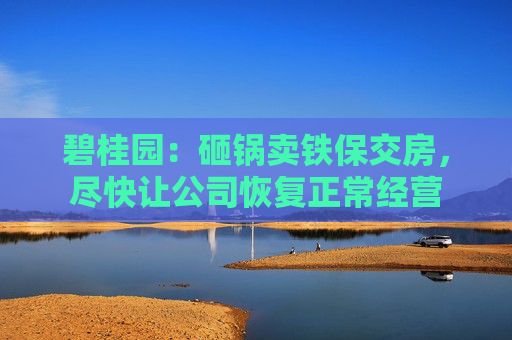 碧桂园：砸锅卖铁保交房，尽快让公司恢复正常经营  第1张