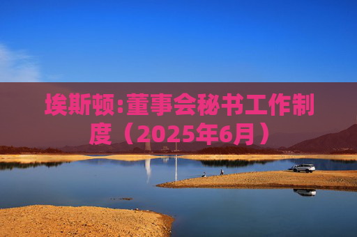 埃斯顿:董事会秘书工作制度（2025年6月）